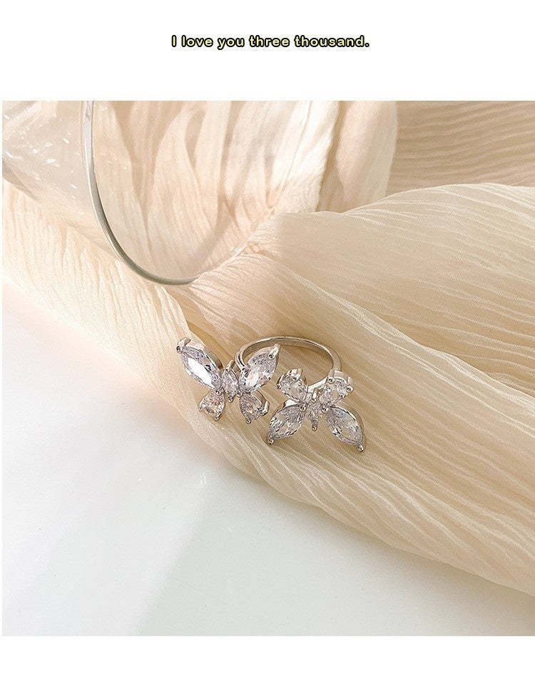 Floral Ring With A Niche High-end Design Minimalist Style For Women