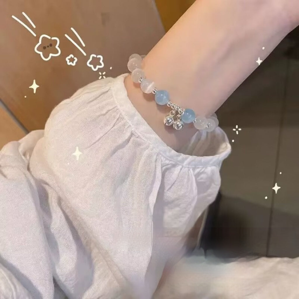 Glass Butterfly Bracelet For Women In Special-interest Design Gray Moonlight Bracelet All-match