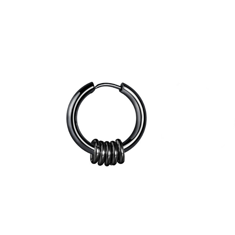 Men And Women Stainless Steel Ear Ring Round Ring Earrings