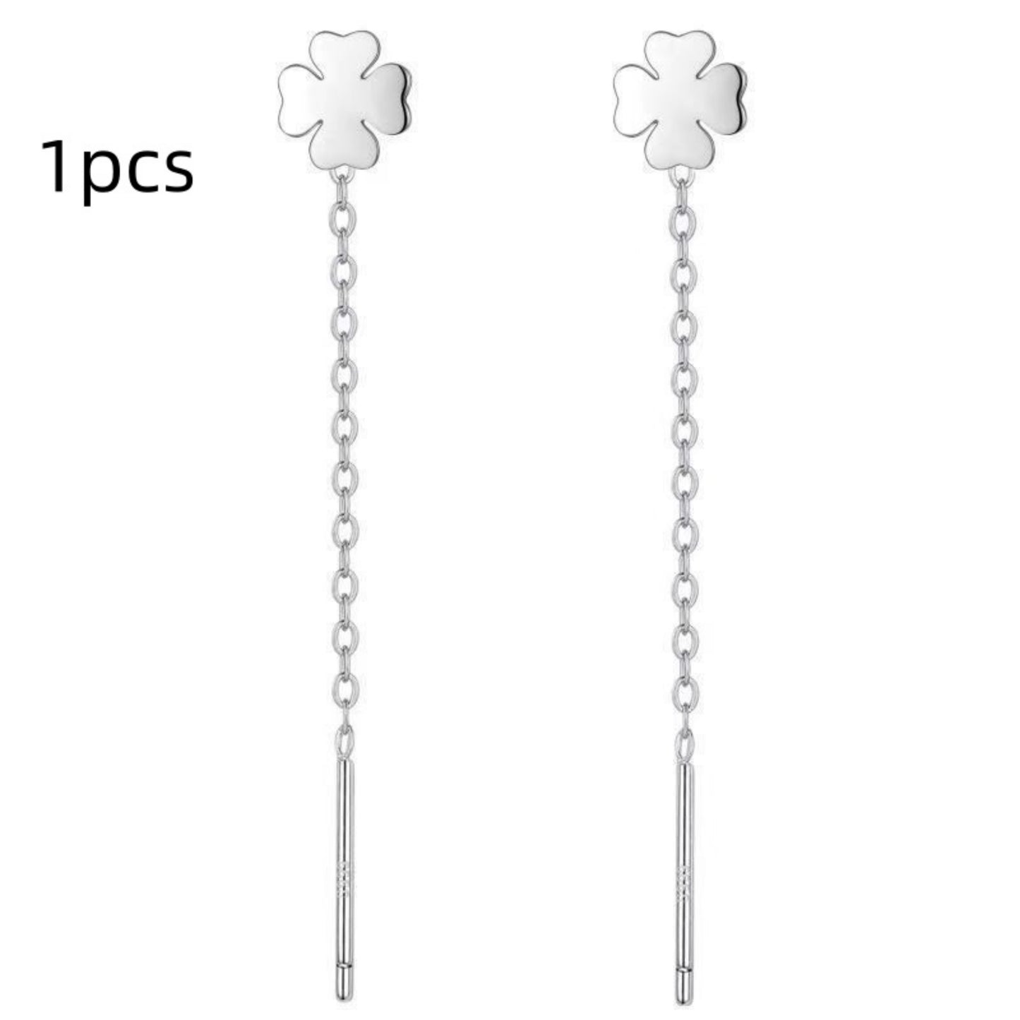 Sterling Silver Needle Pearl Ear String Female Earrings Long Temperament