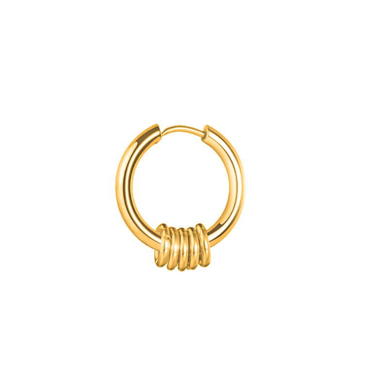 Men And Women Stainless Steel Ear Ring Round Ring Earrings