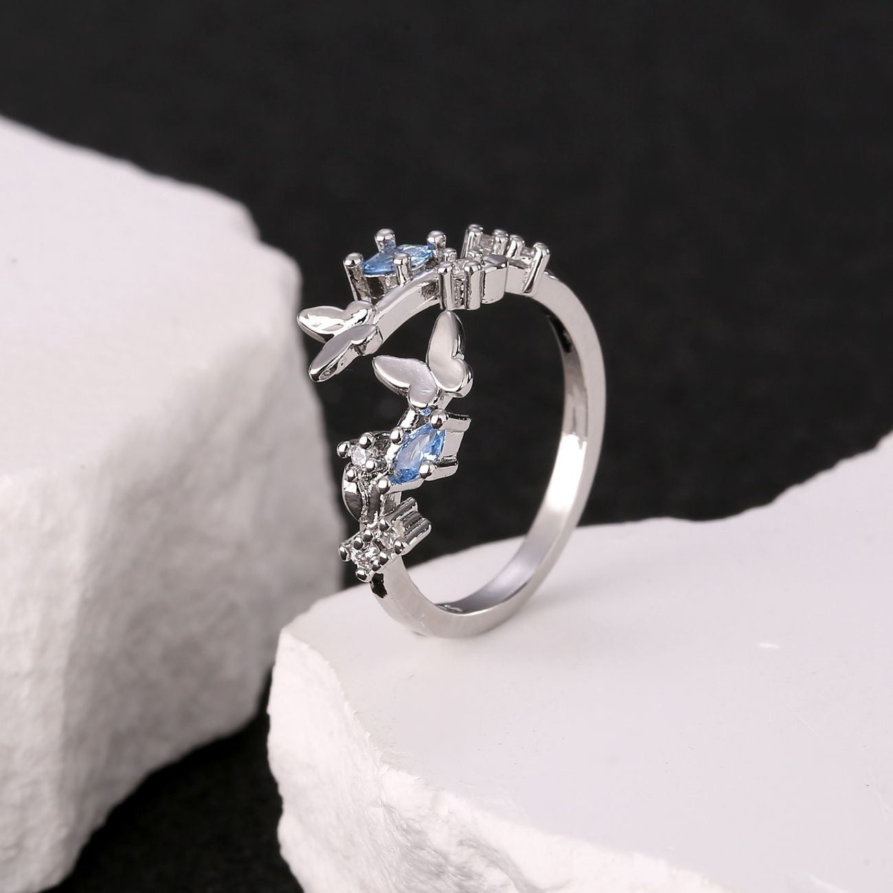 Dream Butterfly Women's Ring High Value Lightweight Luxury With Diamonds