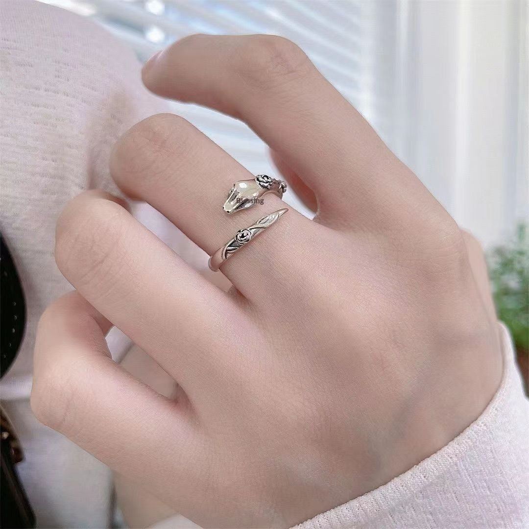 Floral Ring With A Niche High-end Design Minimalist Style For Women