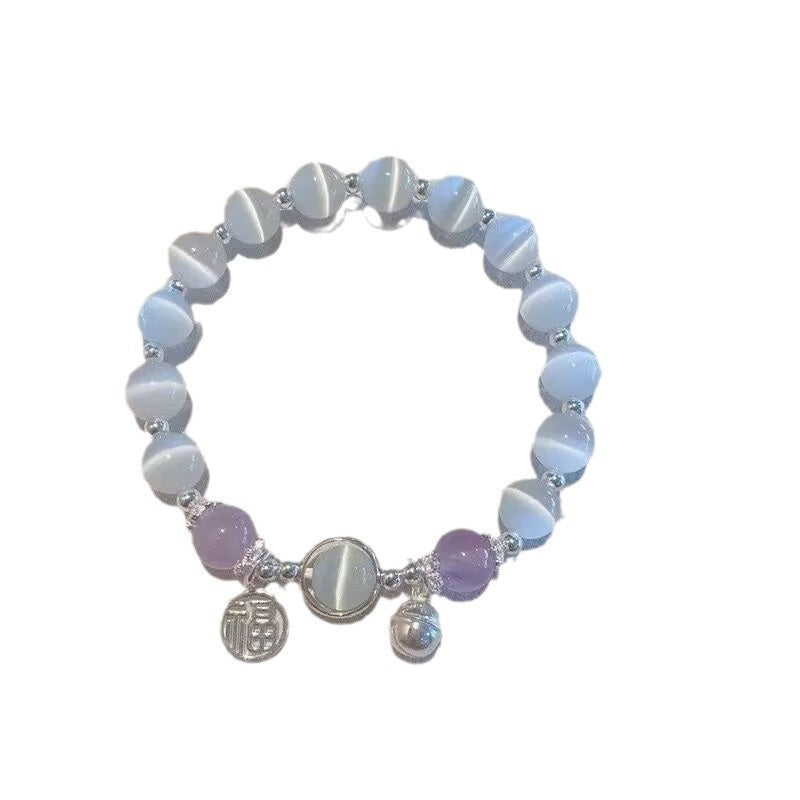 Glass Butterfly Bracelet For Women In Special-interest Design Gray Moonlight Bracelet All-match