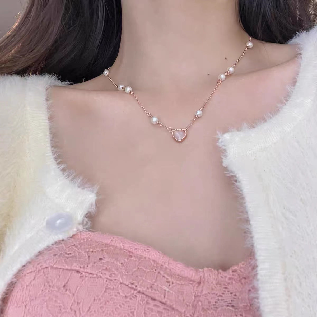 Love Opal Pearl Necklace For Women