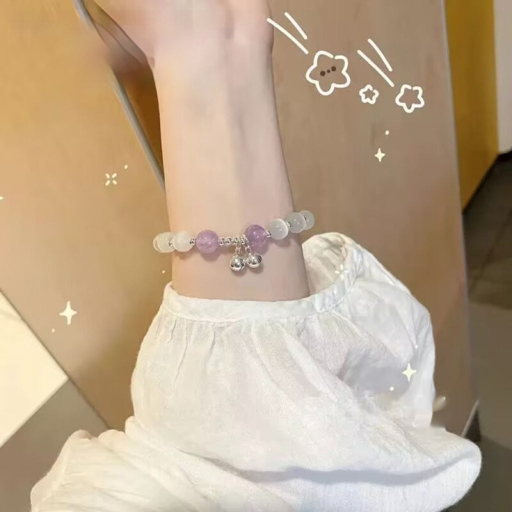 Glass Butterfly Bracelet For Women In Special-interest Design Gray Moonlight Bracelet All-match