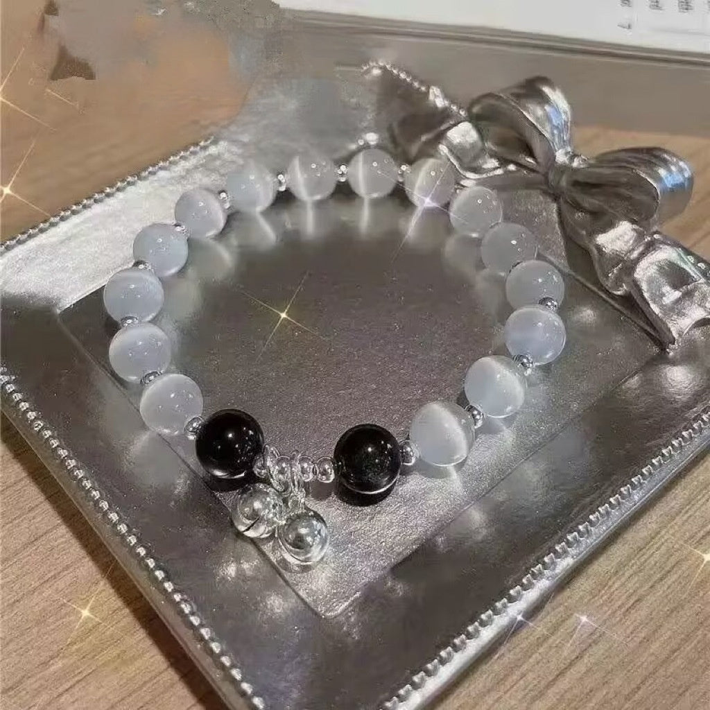 Glass Butterfly Bracelet For Women In Special-interest Design Gray Moonlight Bracelet All-match