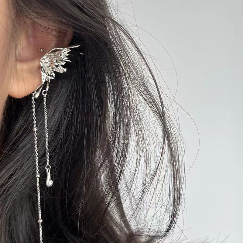 Womens Versatile & Minimalist Angel Wing Ear Cuffs