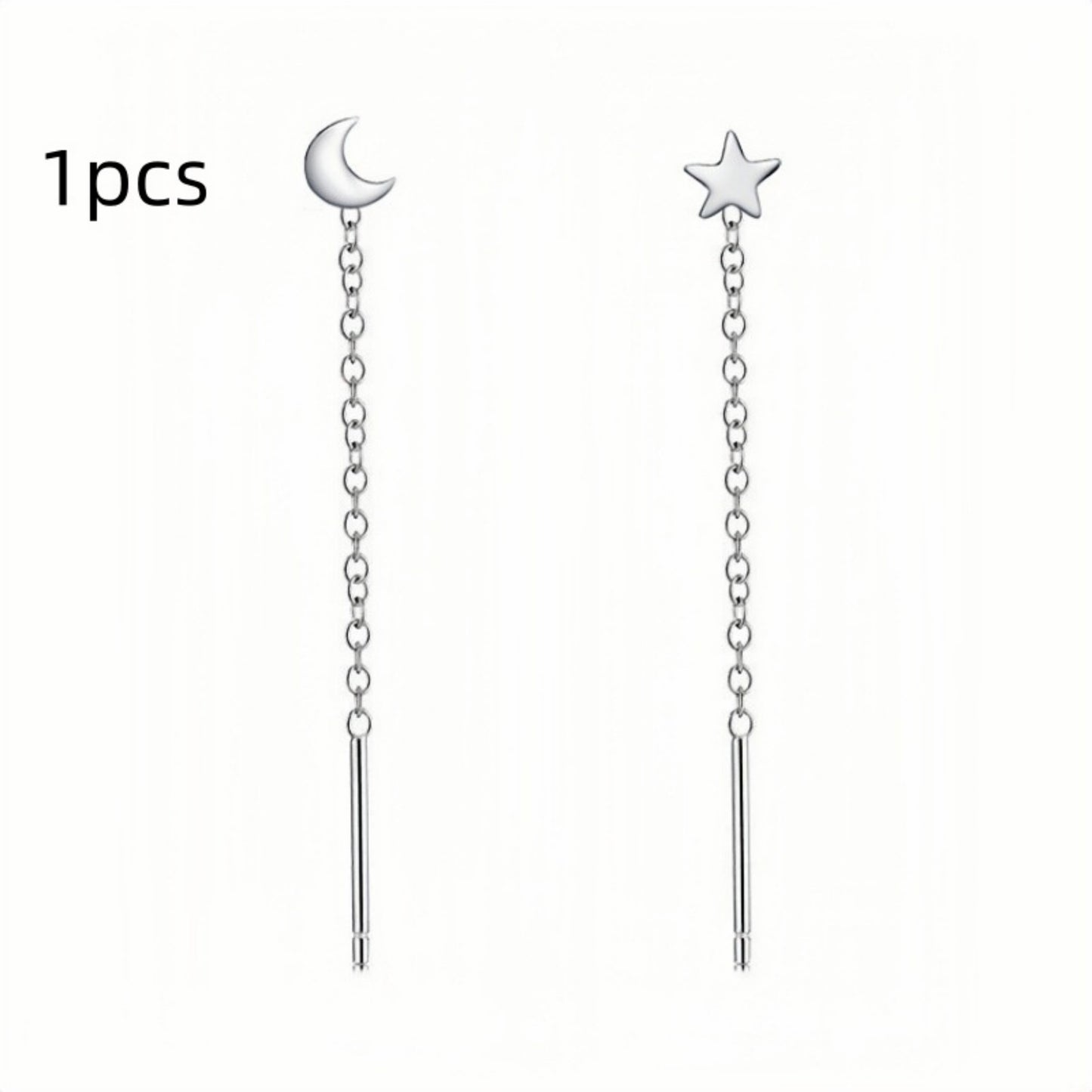 Sterling Silver Needle Pearl Ear String Female Earrings Long Temperament