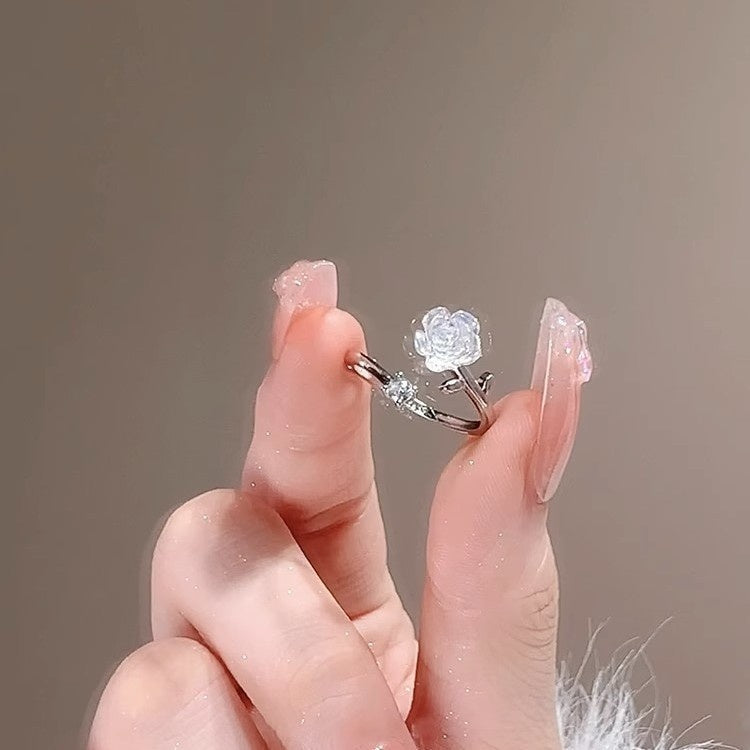 Floral Ring With A Niche High-end Design Minimalist Style For Women