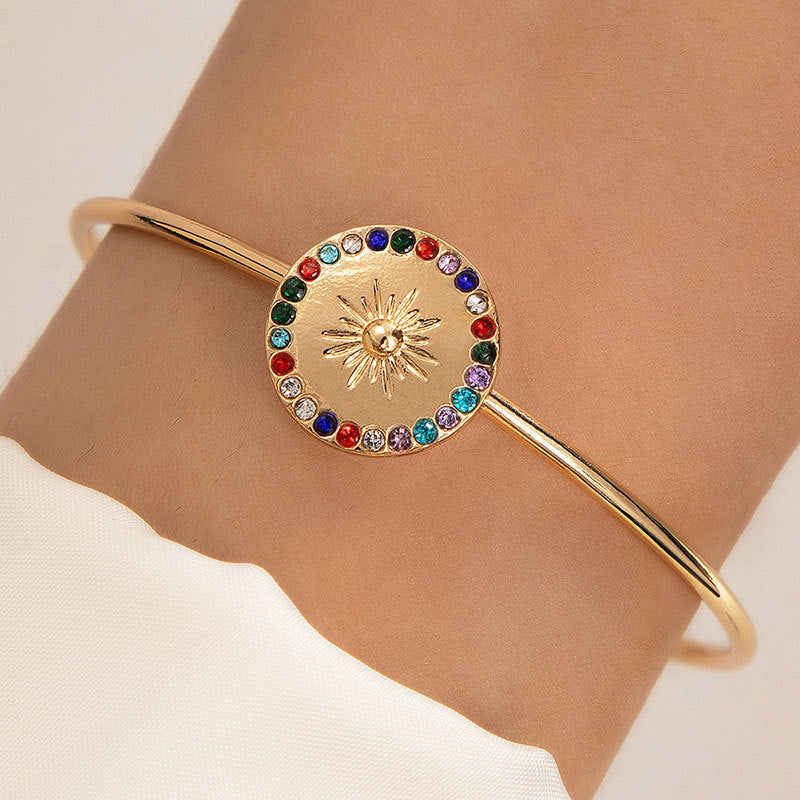 Women's Three-dimensional Flower-inlaid Pearl Single Bracelet