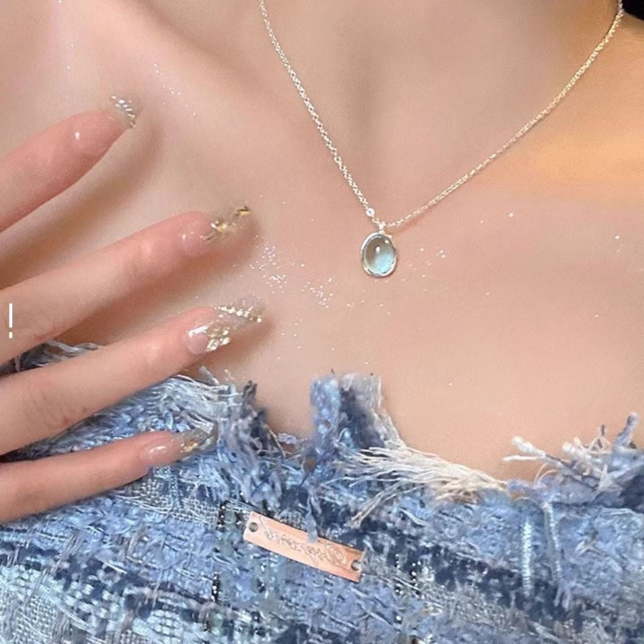 Moonstone Light Luxury And Simplicity All-match Necklace Clavicle